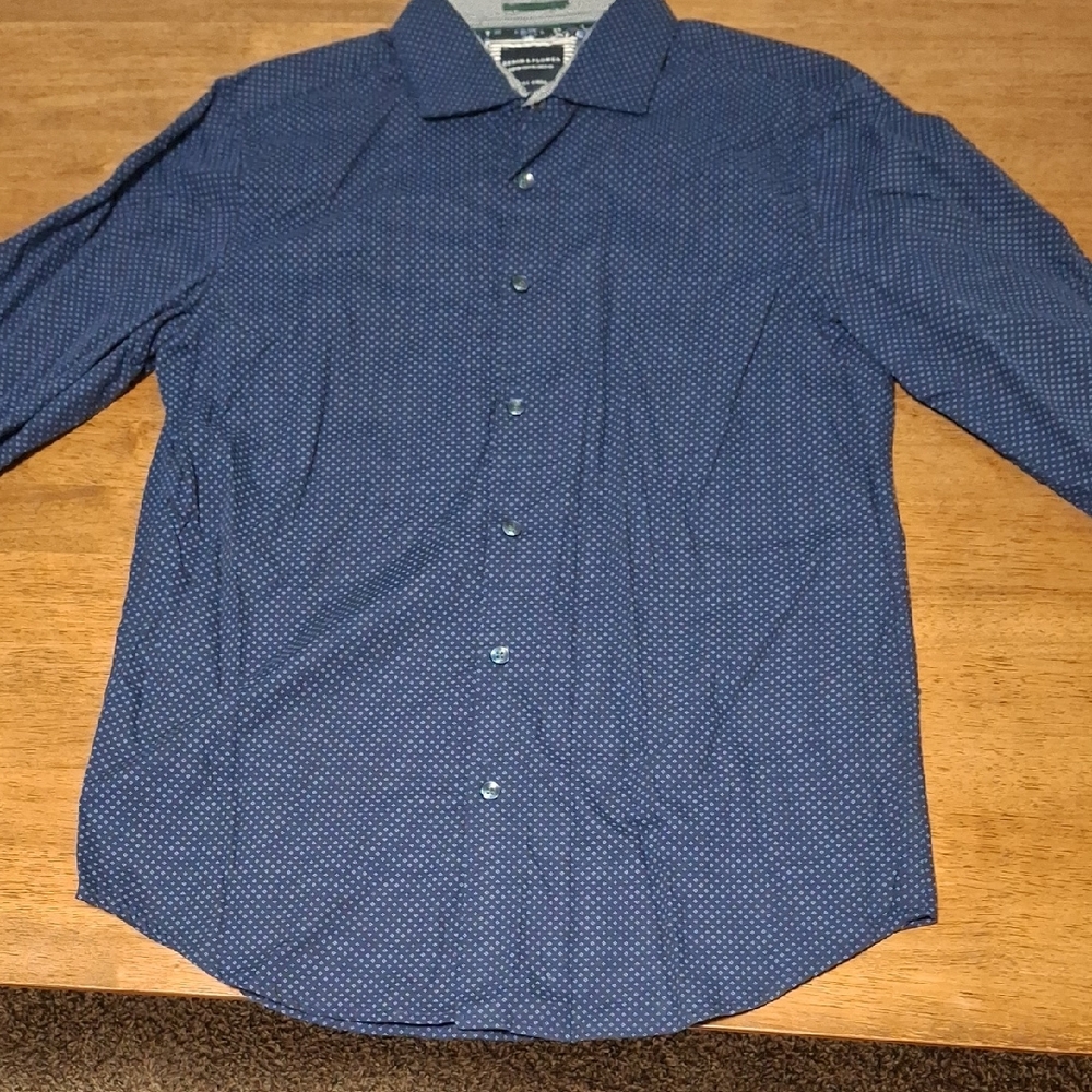 Denim & Flower Navy Button Down Shirt